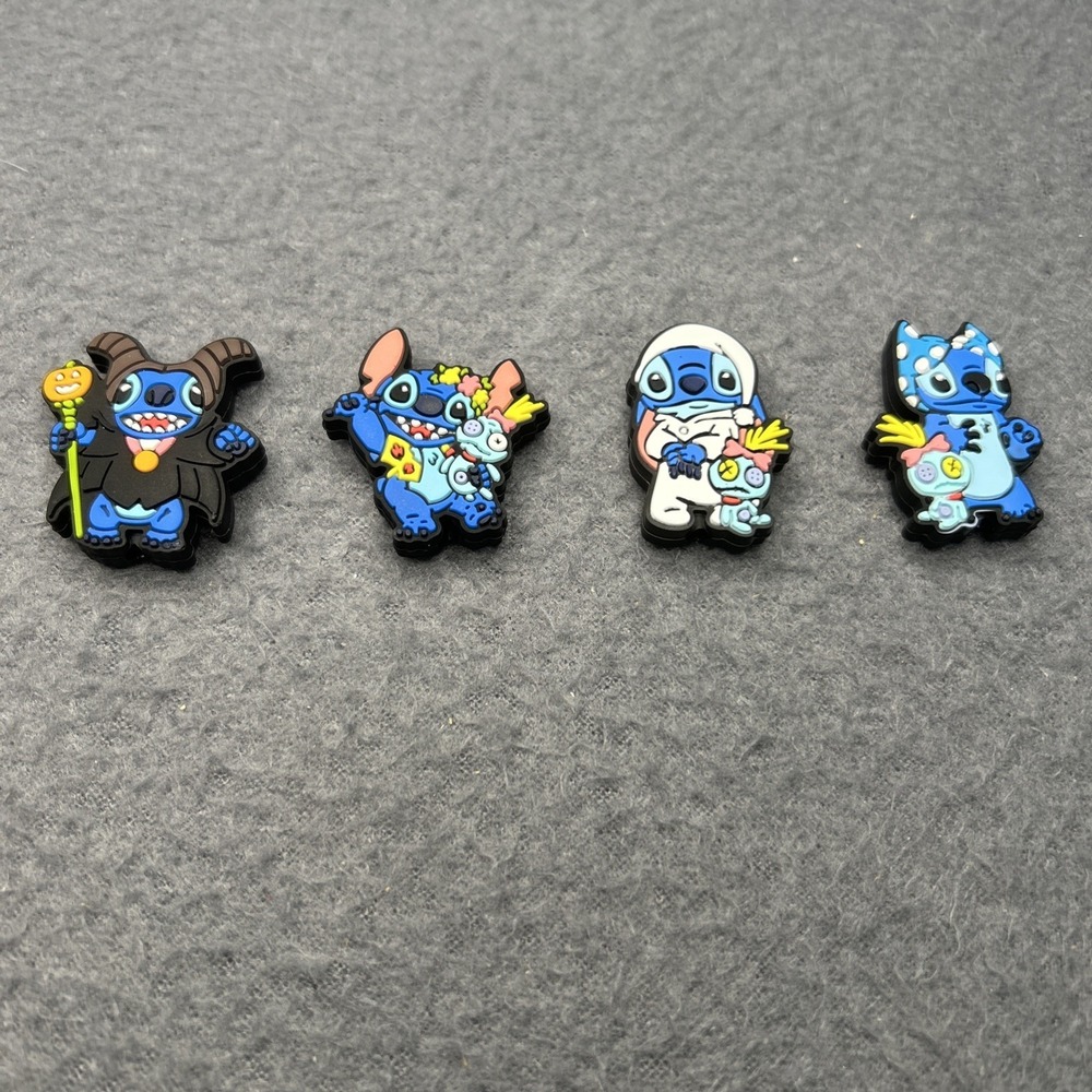 4 Pieces Silicone‎ Focal Beads for DIY Beadable Pens – 3D Stitch Character
